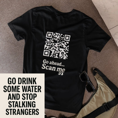 Stop Stalking QR T-shirt - ROMAG Store