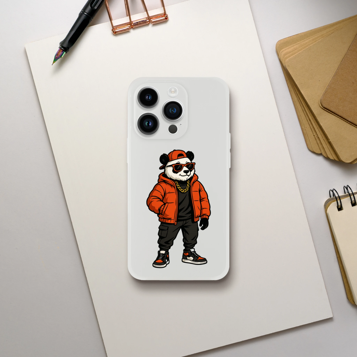 Cool Panda Bear Streetwear iPhone Flexi Case - ROMAG Store