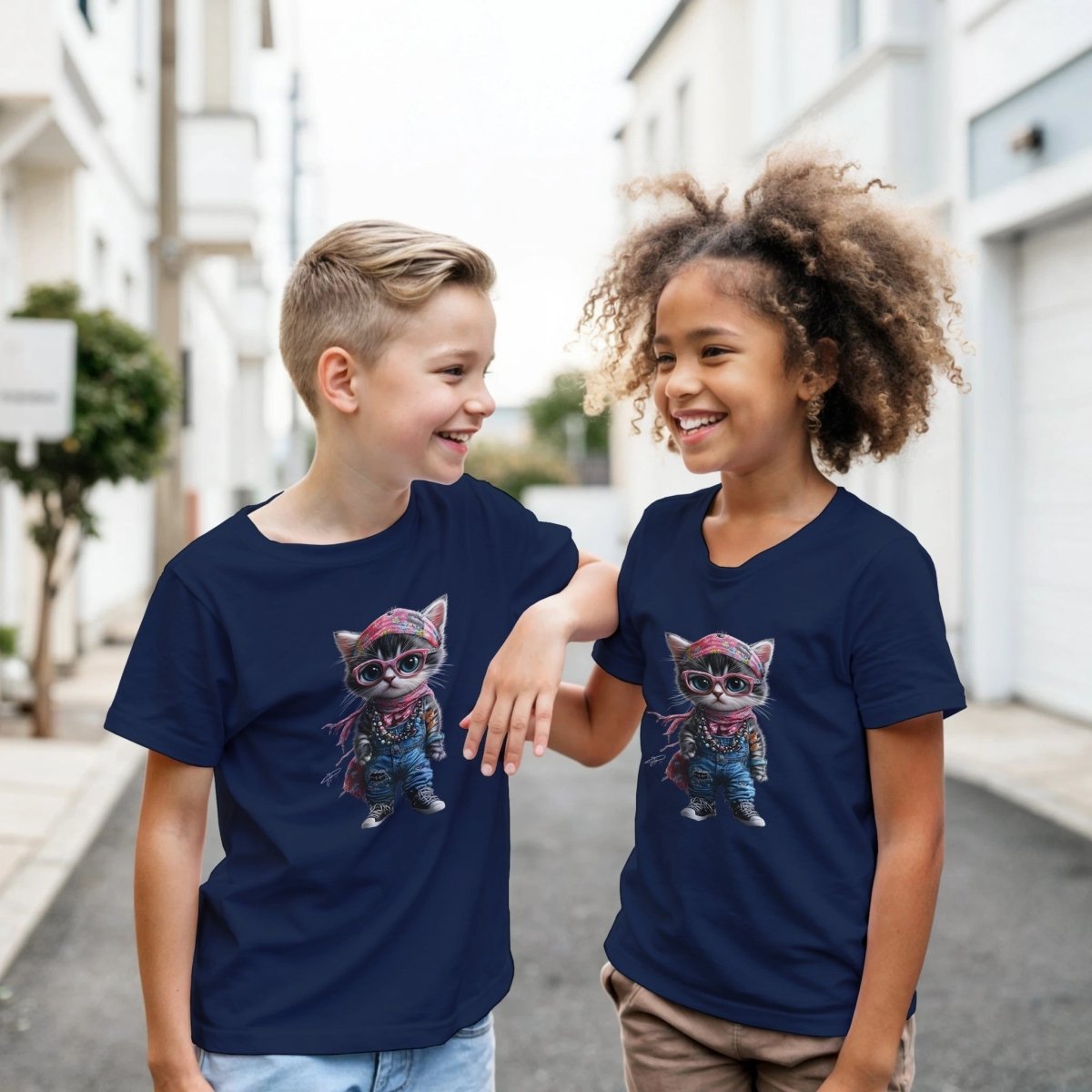 Hippie Chic Kitten Kids T-shirt - ROMAG Store