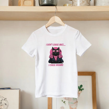 Retro '80s Dream Chaser Cat Kids T-shirt - ROMAG Store