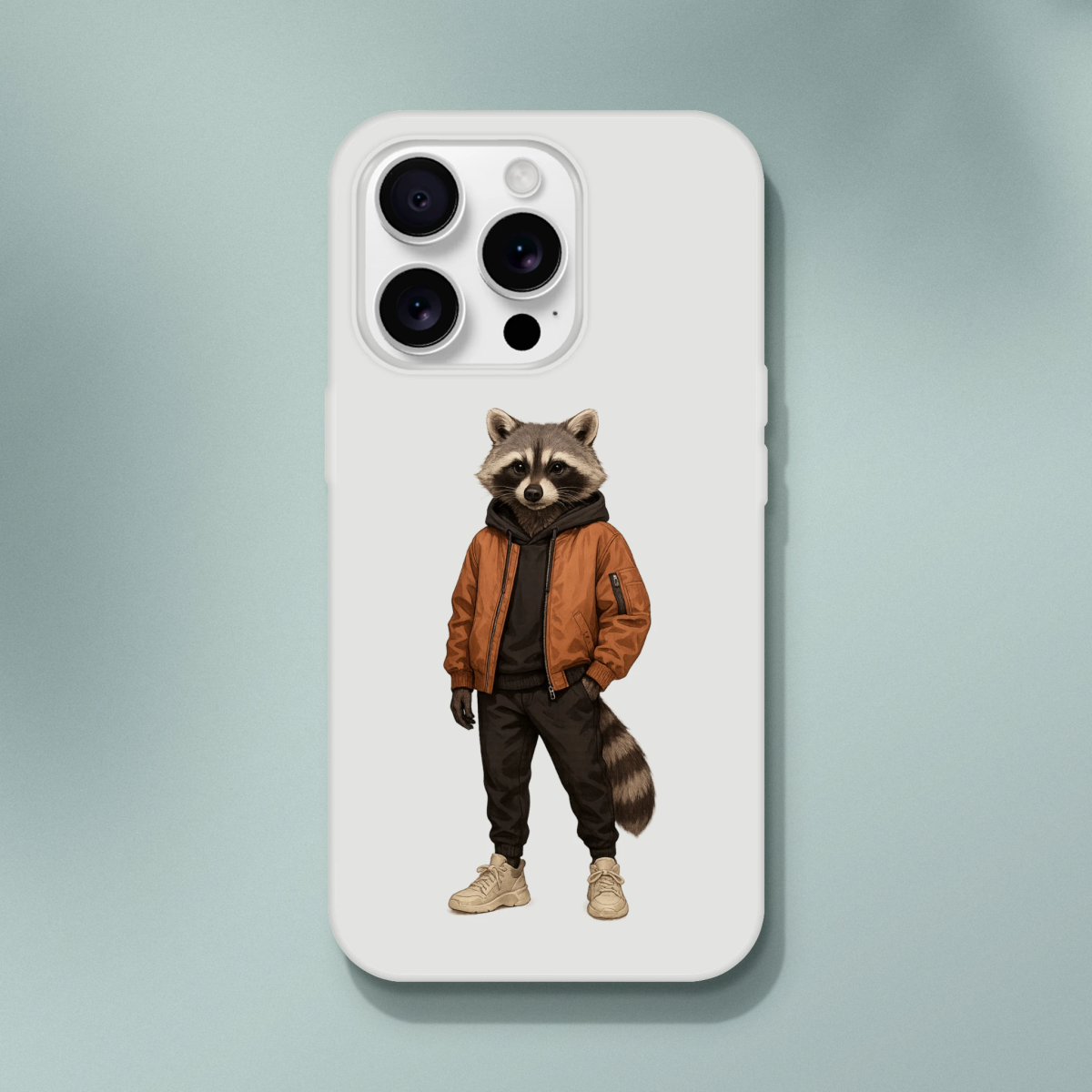 Cool Raccoon Streetwear iPhone Flexi Case - ROMAG Store