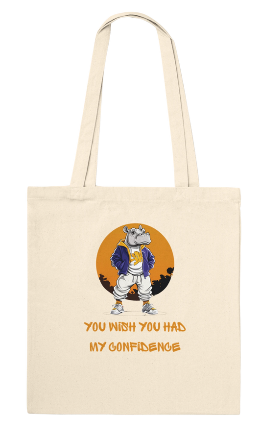 Confident Hippo Street Style Tote Bag - ROMAG Store