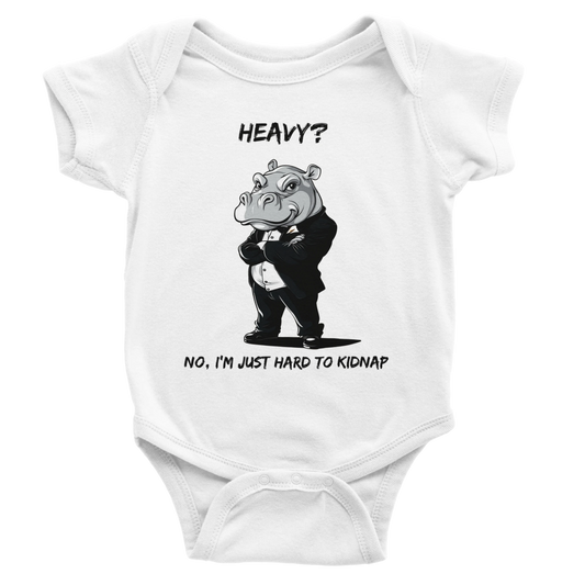 Dapper Hippo Gent Baby Short Sleeve Bodysuit - ROMAG Store