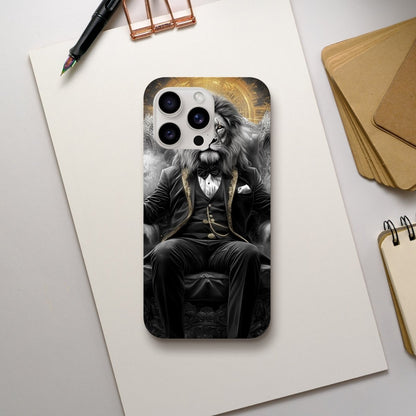 Regal Lion in Tuxedo iPhone Tough Case - ROMAG Store