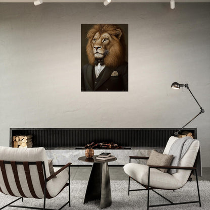 Luxury Lion in Suit Canvas - ROMAG Store