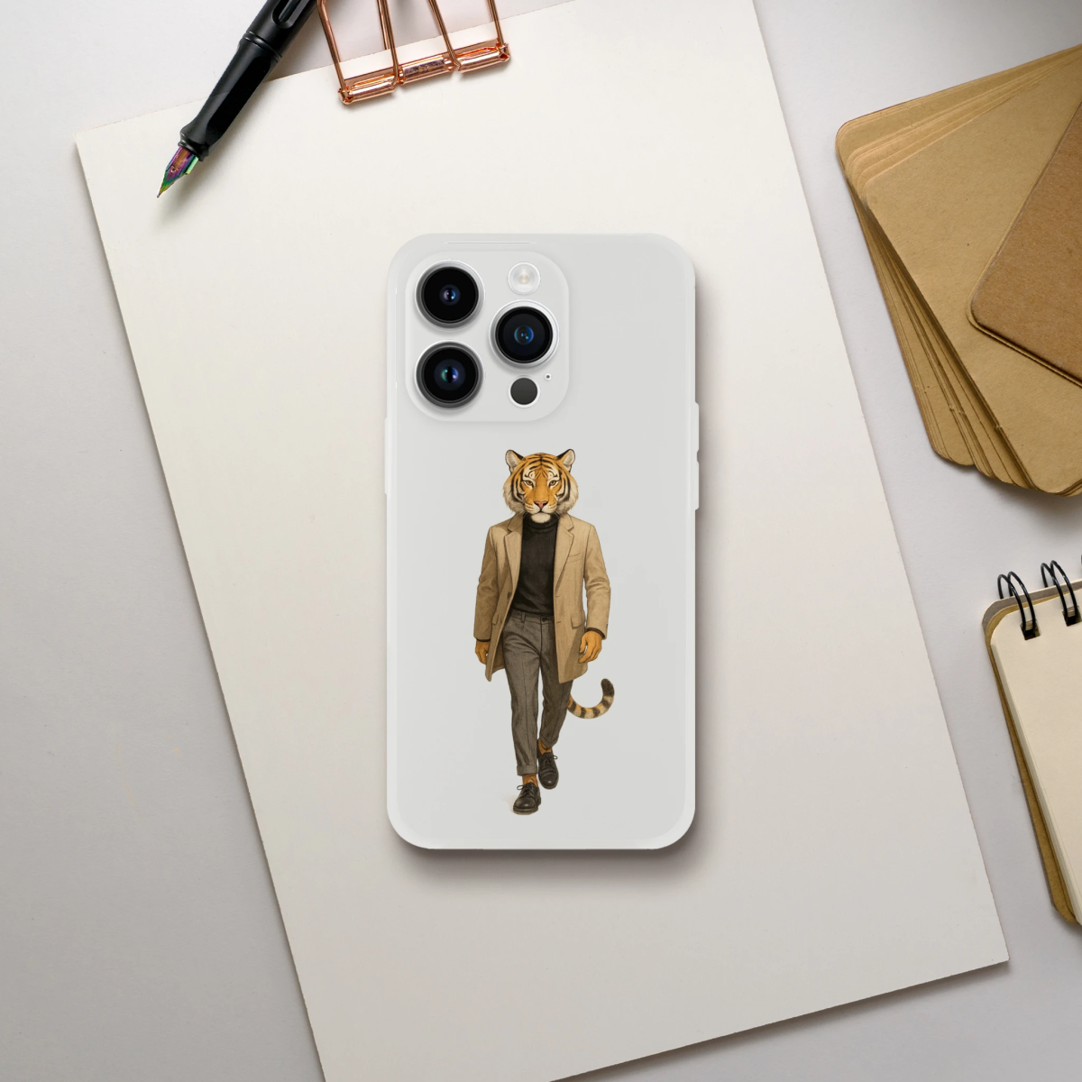 Dapper Tiger iPhone Flexi Case - ROMAG Store
