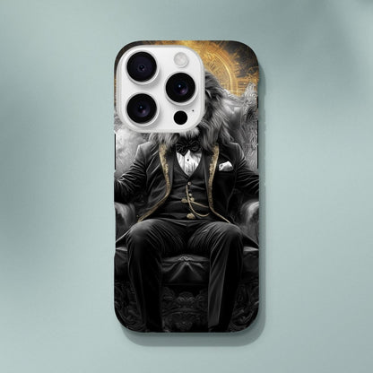 Regal Lion in Tuxedo iPhone Tough Case - ROMAG Store