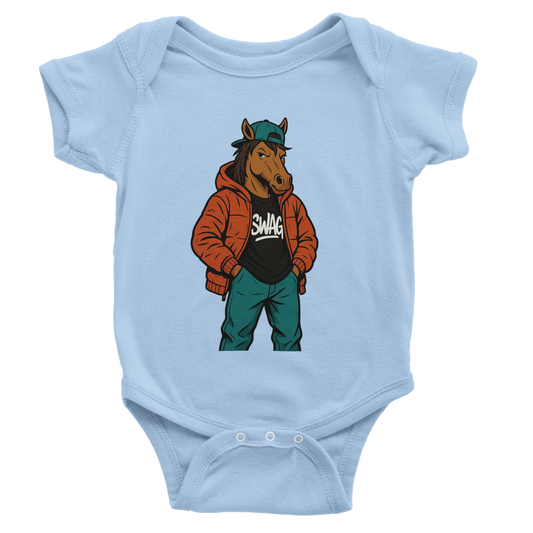 Cool Horse Swag Baby Short Sleeve Bodysuit - ROMAG Store