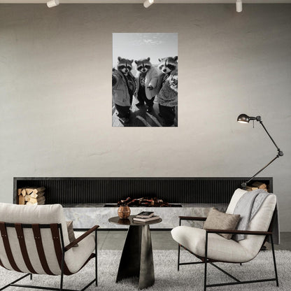 Urban Raccoon Squad Canvas Art - ROMAG Store