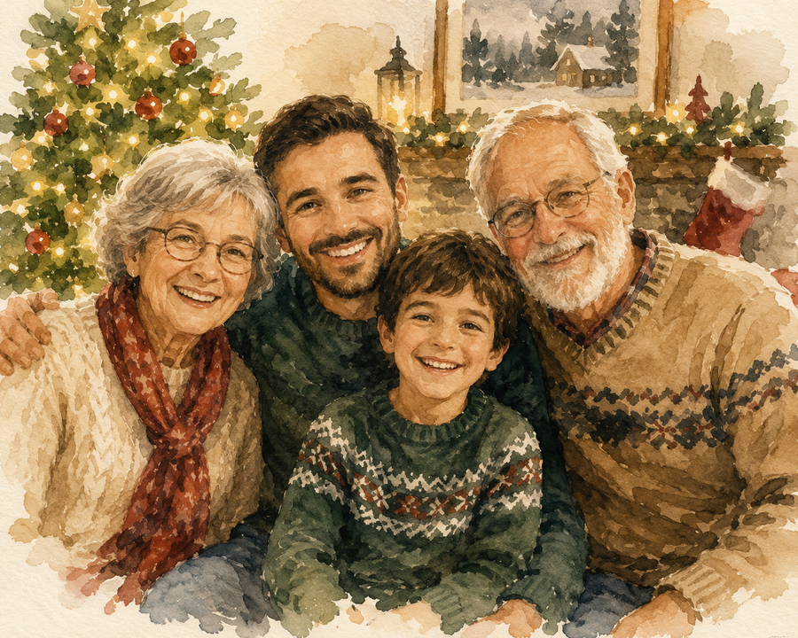 Meaningful travel memory as watercolor wall art