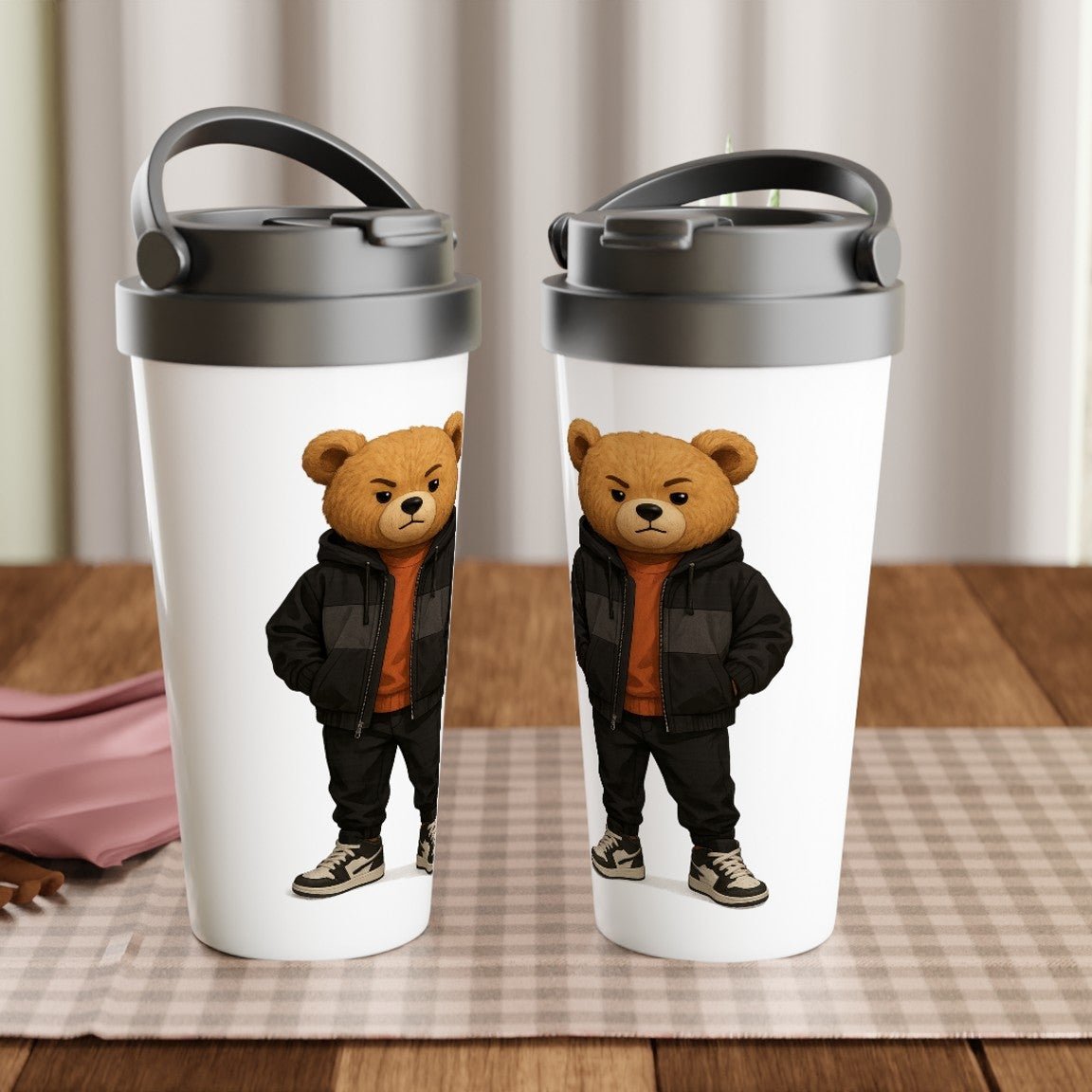 Grumpy Streetwear Bear Travel Mug - ROMAG Store