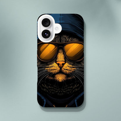 Cool Cat in Hoodie iPhone Tough Case - ROMAG Store