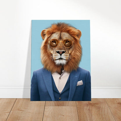 Suave Lion in Suit Canvas - ROMAG Store
