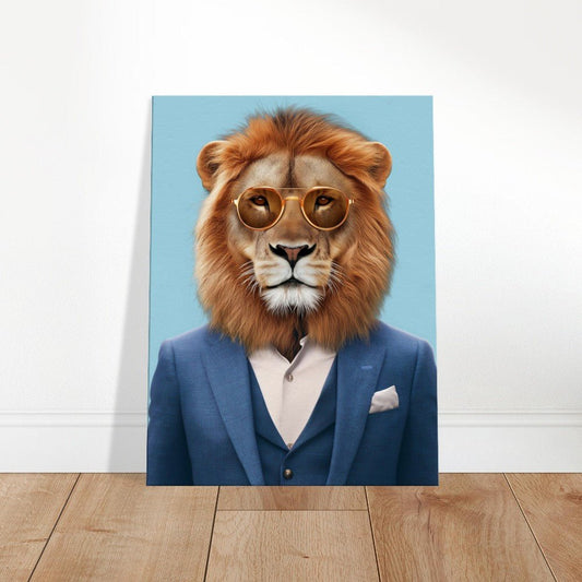 Suave Lion in Suit Canvas - ROMAG Store