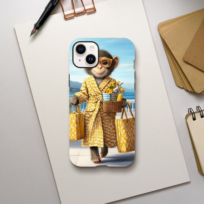 Chic Monkey in Robe iPhone Tough Case - ROMAG Store