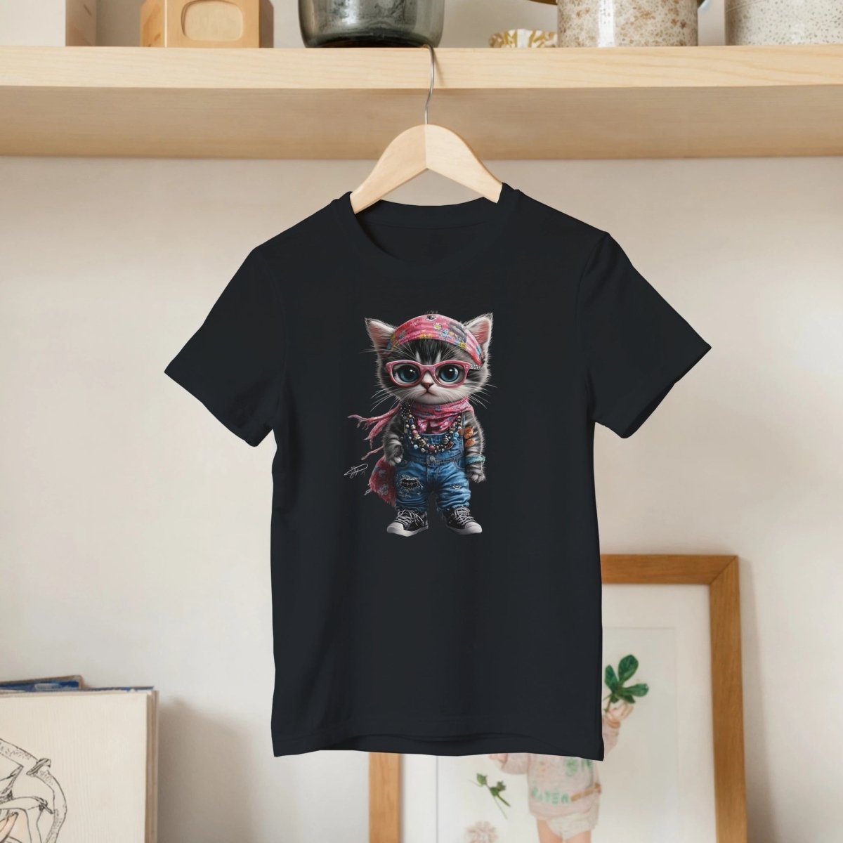Hippie Chic Kitten Kids T-shirt - ROMAG Store