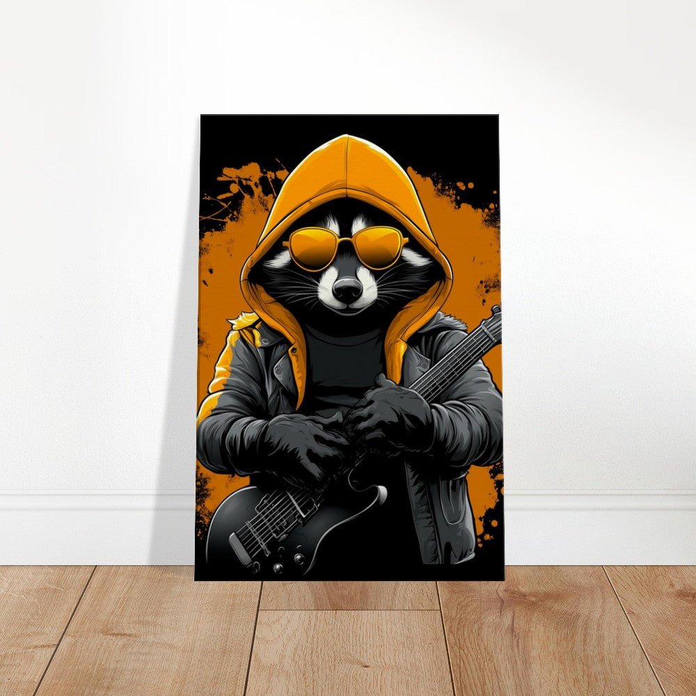 Rockstar Raccoon Canvas Art - ROMAG Store