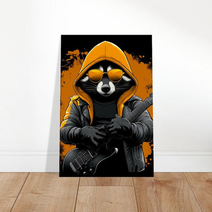 Rockstar Raccoon Canvas Art - ROMAG Store