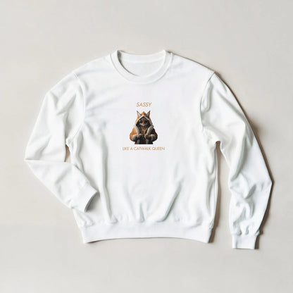 Sassy Catwalk Queen Lynx Sweatshirt – Streetwear Graphic Tee in Multiple Colors - ROMAG Store