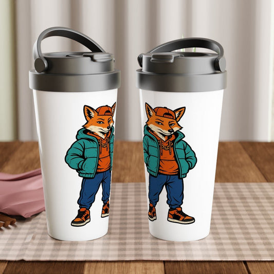 Cool Fox Stainless Steel Travel Mug - ROMAG Store