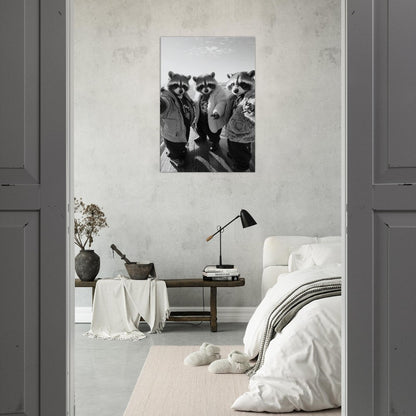 Urban Raccoon Squad Canvas Art - ROMAG Store