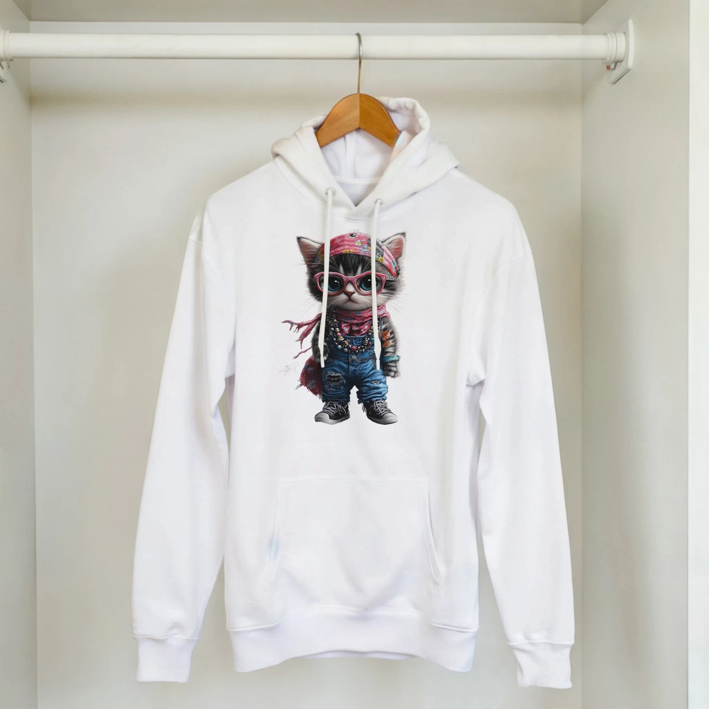 Boho Chic Cat Hoodie - ROMAG Store