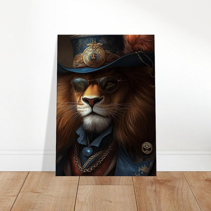 Regal Lion in Steampunk Attire Canvas - ROMAG Store