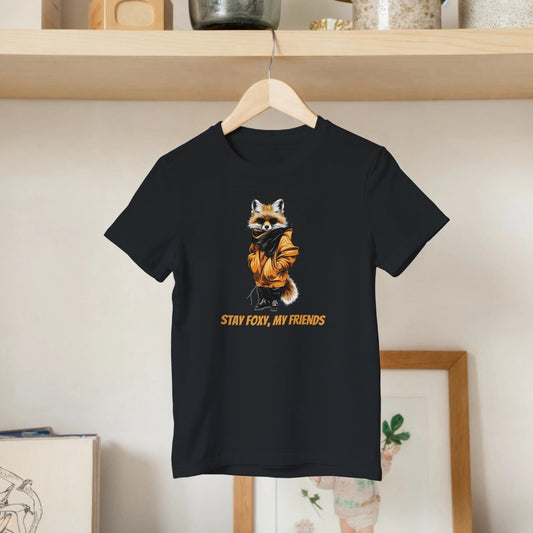 Stay Foxy: Cool Fox Kids Streetwear Tee - ROMAG Store