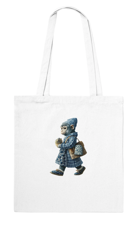 Chic Plaid Monkey Tote Bag - ROMAG Store
