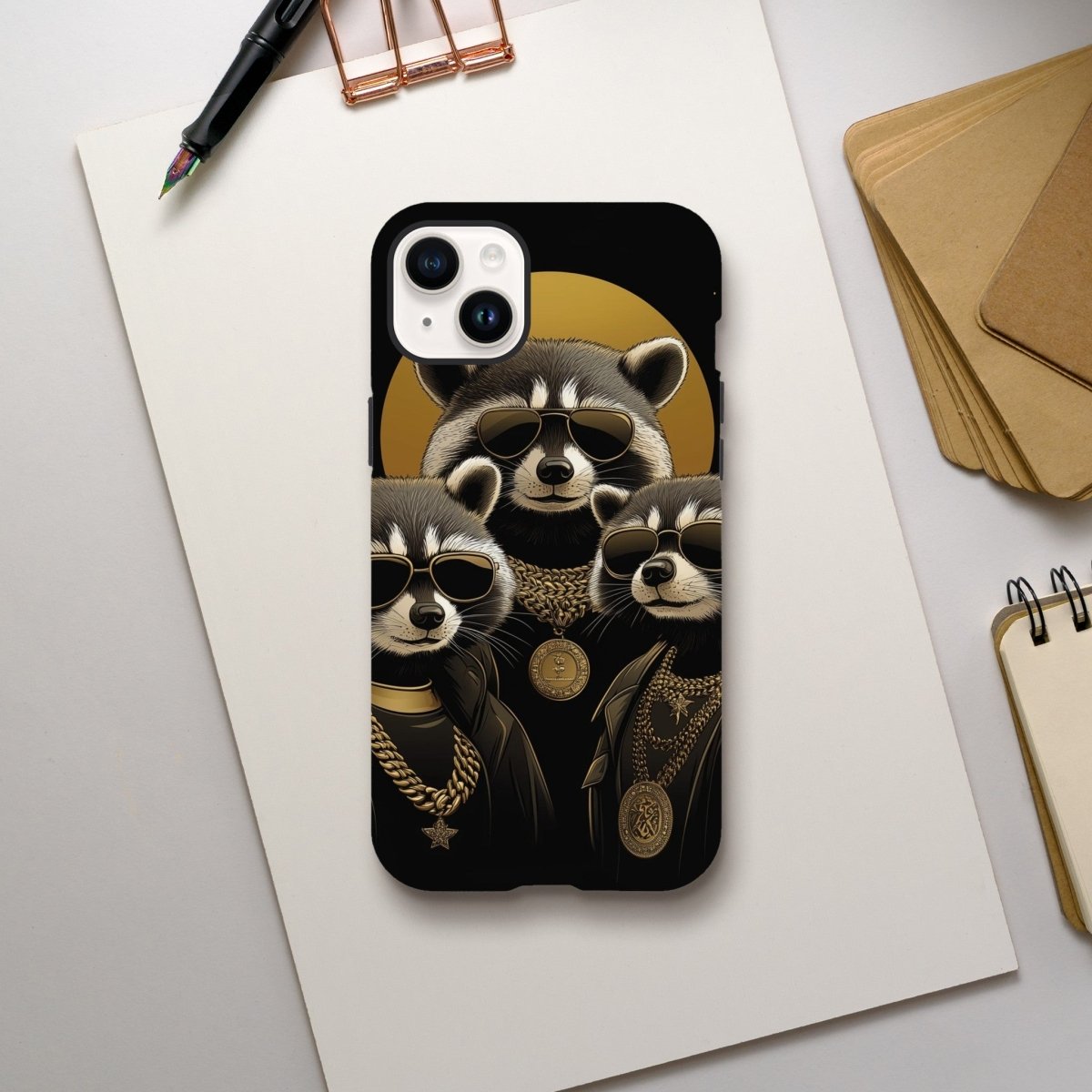 High Roller Raccoons iPhone Tough Case - ROMAG Store