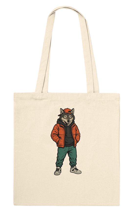 Cool Wolf Streetwear Tote Bag - ROMAG Store