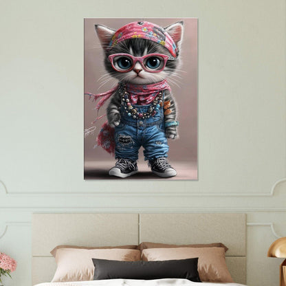 Bohemian Cat Canvas Art - ROMAG Store