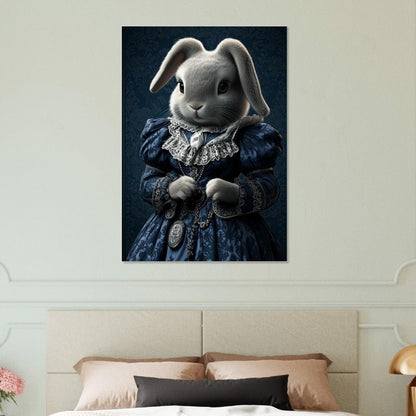 Victorian Regal Rabbit Canvas Art - ROMAG Store