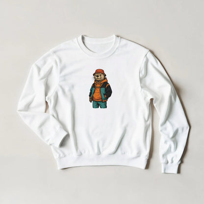 Urban Otter Sweatshirt – Streetwear Graphic, Vintage Hip - Hop Vibe - ROMAG Store