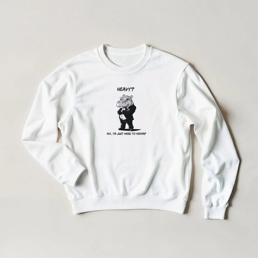 Sleek Hippo Boss Sweatshirt – Streetwear Graphic, Your Choice of 6 Colors - ROMAG Store