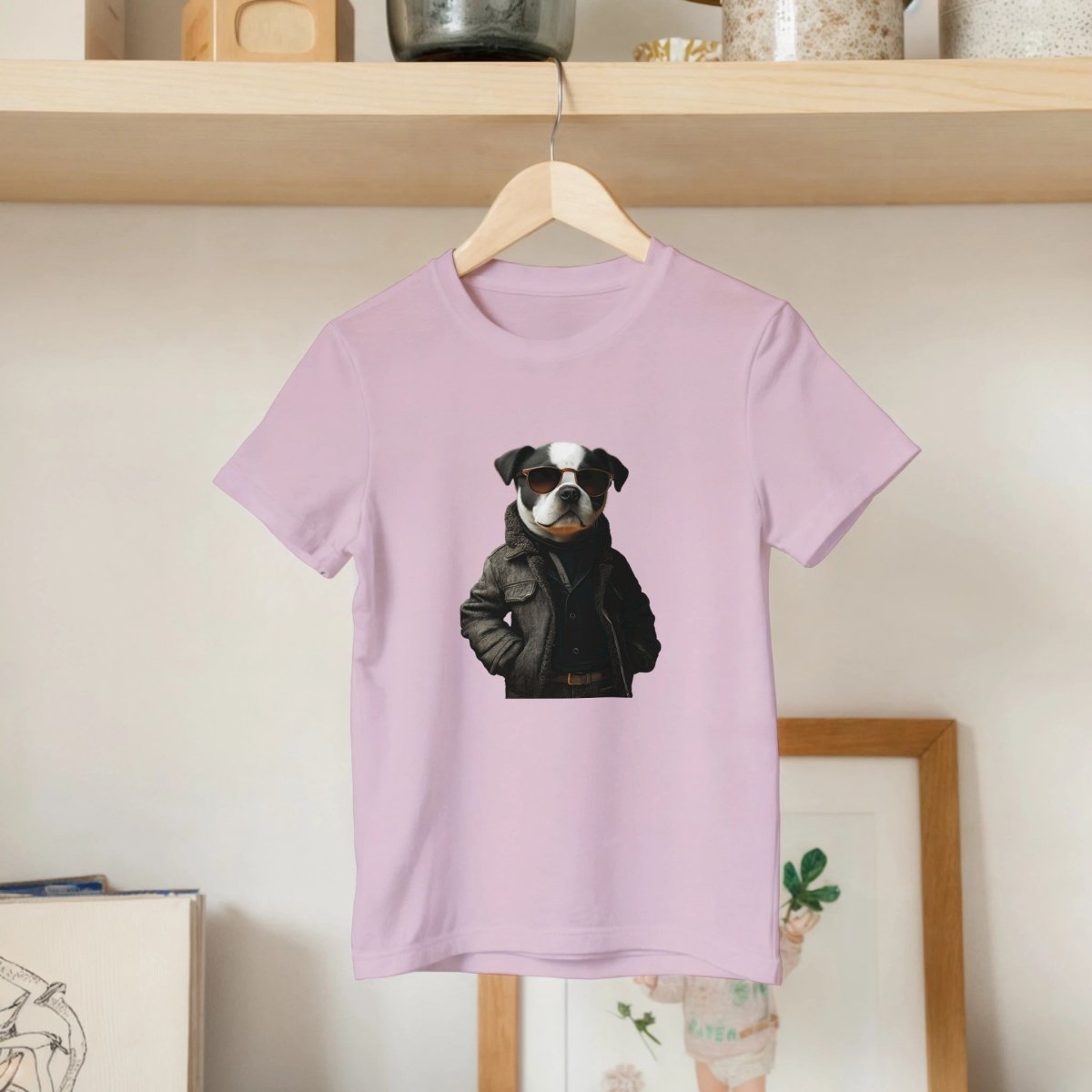 Cool Dog in Sunglasses Kids T-shirt - ROMAG Store