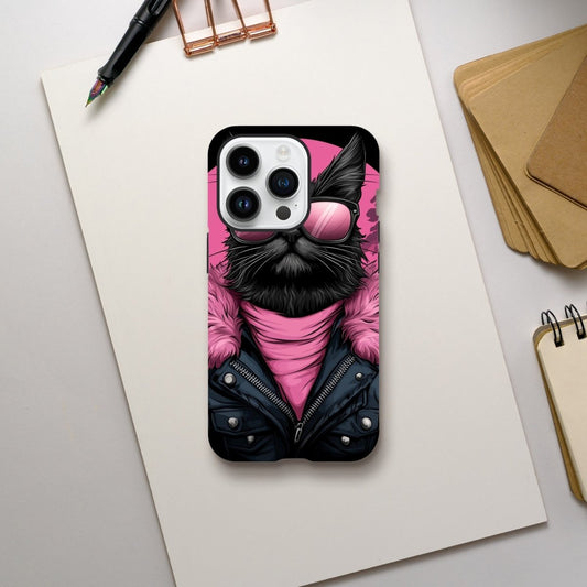 Punk Rock Kitty iPhone Tough Case - ROMAG Store
