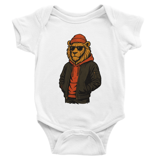 Cool Lion Streetwear Baby Short Sleeve Bodysuit - ROMAG Store