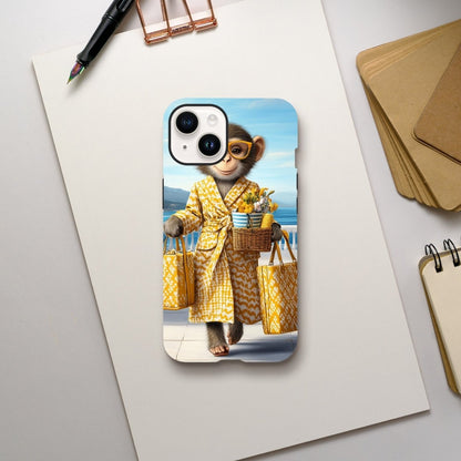 Chic Monkey in Robe iPhone Tough Case - ROMAG Store