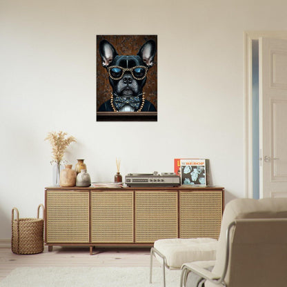 Dapper French Bulldog Canvas Wall Art - ROMAG Store