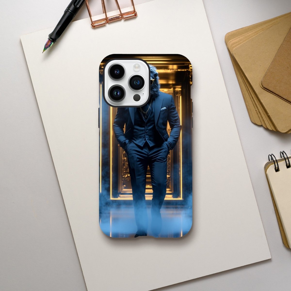 Lion in Suit iPhone Tough Case - ROMAG Store