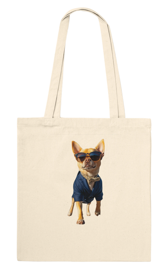 Dapper Chihuahua Dog Tote Bag - ROMAG Store