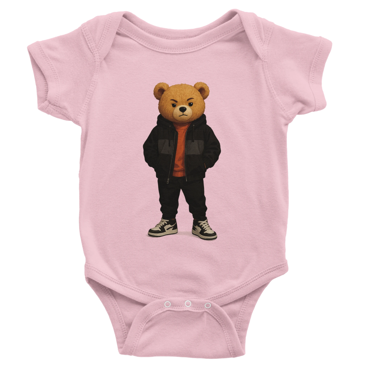 Bear Urban Streetwear Baby Short Sleeve Bodysuit - ROMAG Store