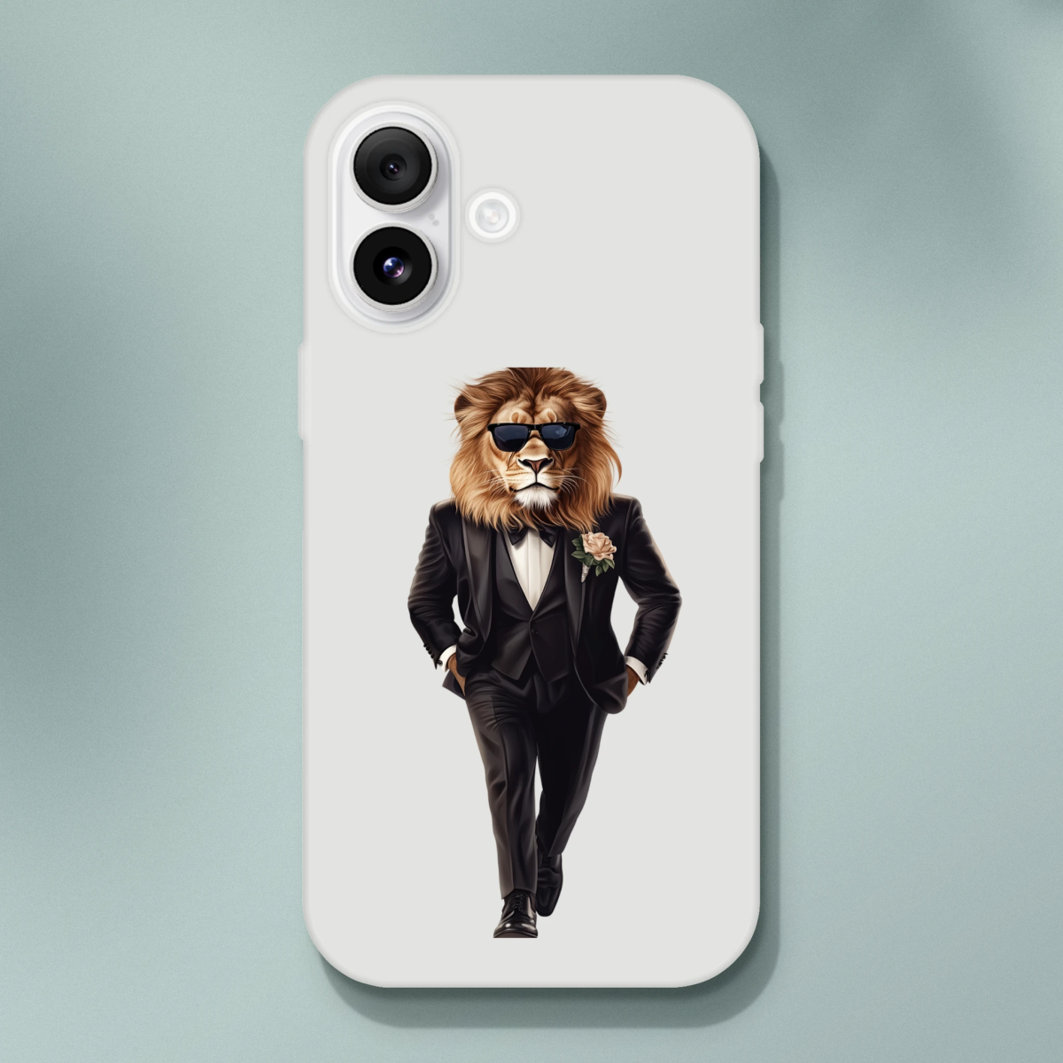 Dapper Lion in Tuxedo iPhone Flexi Case - ROMAG Store