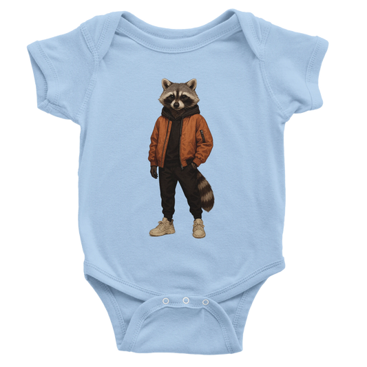 Cool Raccoon Baby Short Sleeve Bodysuit - ROMAG Store