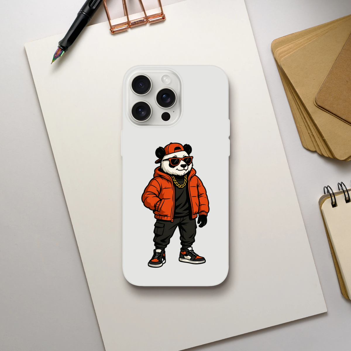 Cool Panda Bear Streetwear iPhone Flexi Case - ROMAG Store