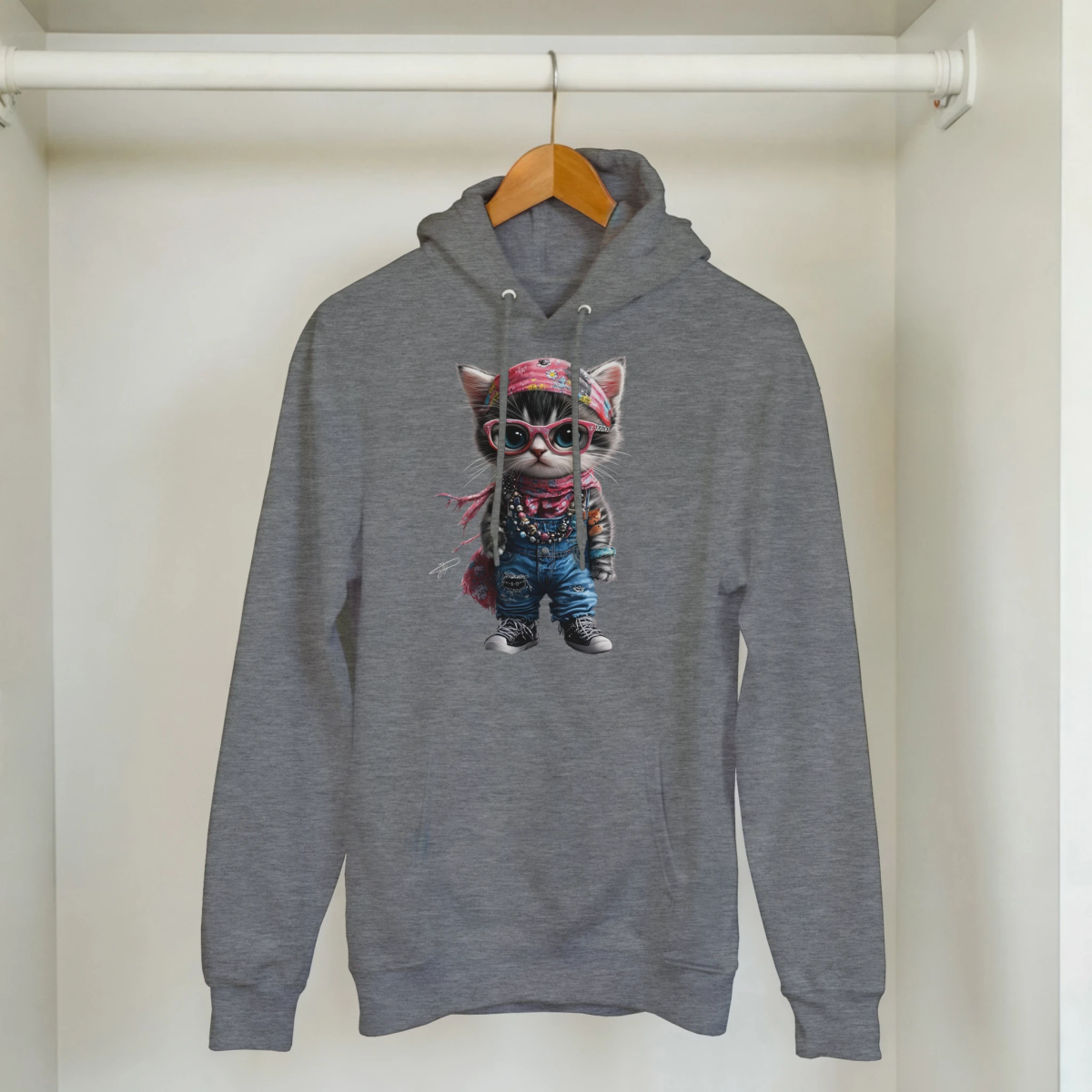Boho Chic Cat Hoodie - ROMAG Store