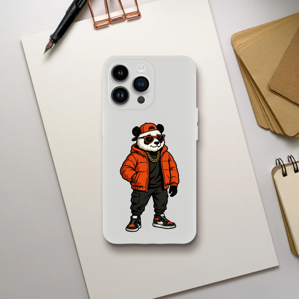 Cool Panda Bear Streetwear iPhone Flexi Case - ROMAG Store