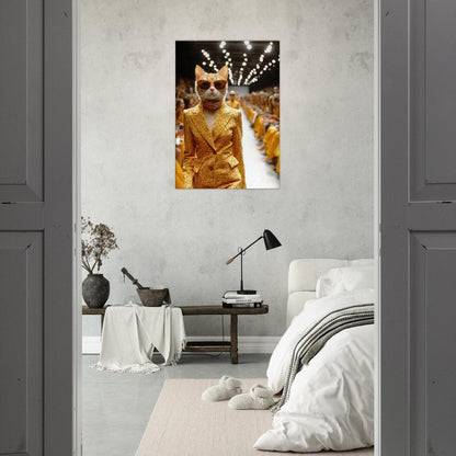 Luxury Cat Fashionista Canvas Wall Art - ROMAG Store