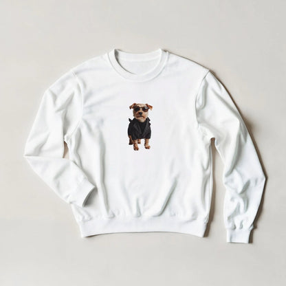 Dapper Dog Sweatshirt – Luxe Streetwear Graphic in Your Choice of Six Bold Hues - ROMAG Store